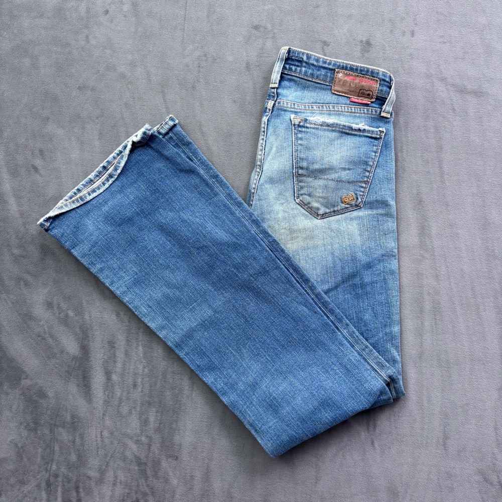 Big Star Flary Jeans Womens 27R Medium Wash Low Rise Flare Denim Made in USA